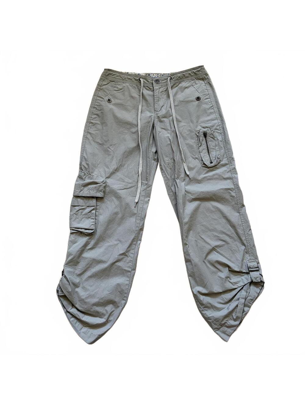 Y2K Vintage Periscope Cargo Pants Roll Up Capri Utility Low Rise 90s Women's 5